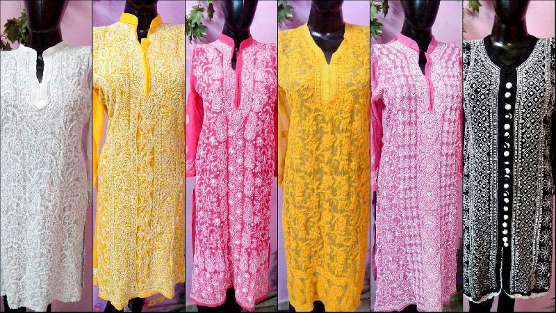 Buy Mahendi Cotton Slub Daily Wear Chikankari Kurti Online From Wholesale  Salwar.